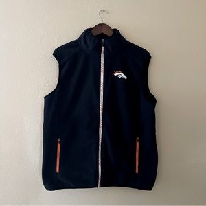 Mens Team Apparel Broncos Sports Vest Size L Dark Blue and Orange Nfl